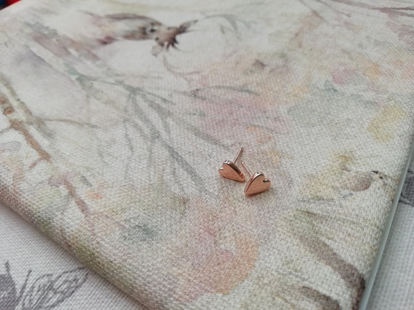 Solid 9ct Gold Love Heart Earrings // Handmade, Hand Pierced 9ct Gold Studs // Chunky Gold Hearts