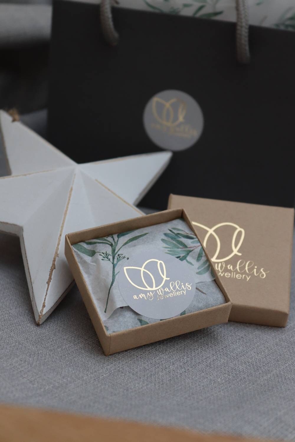 Personalised Silver Huggies with Dangles