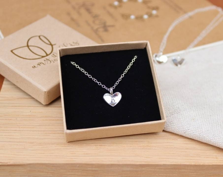 Silver Bridesmaid Necklaces / Personalised Monogram / Solid sterling silver