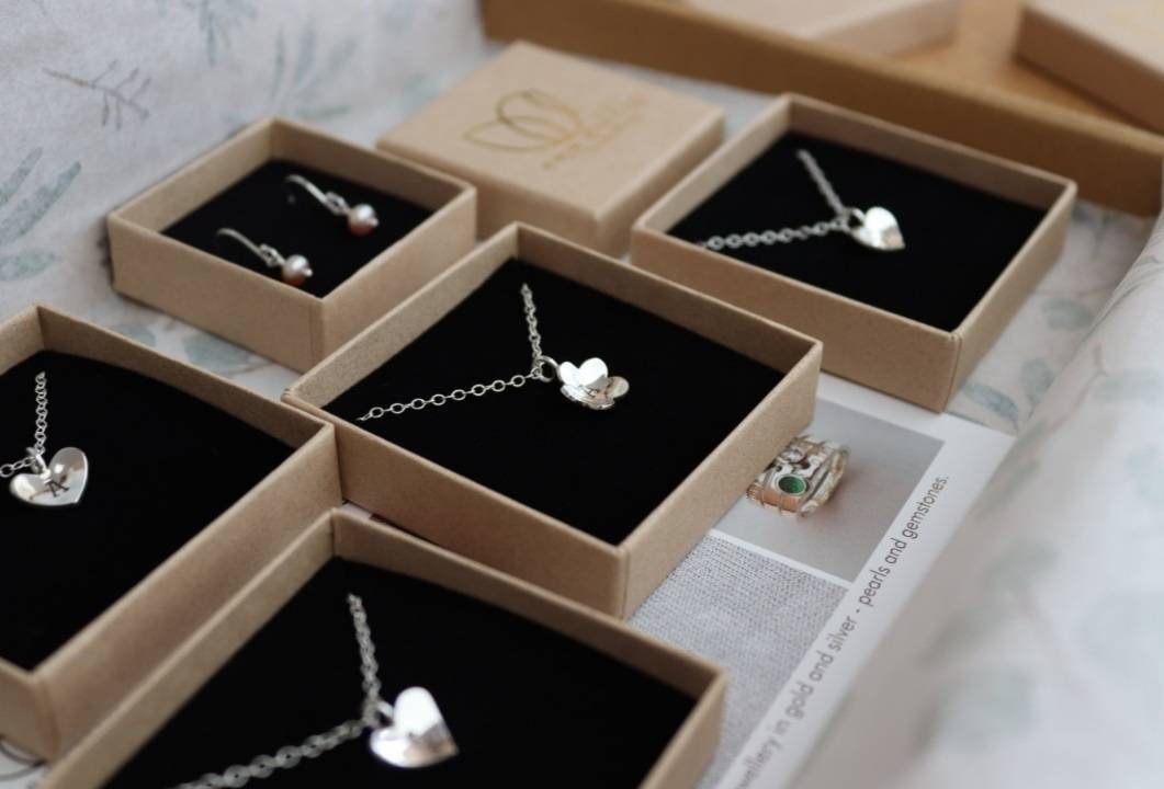 Silver Bridesmaid Necklaces / Personalised Monogram / Solid sterling silver