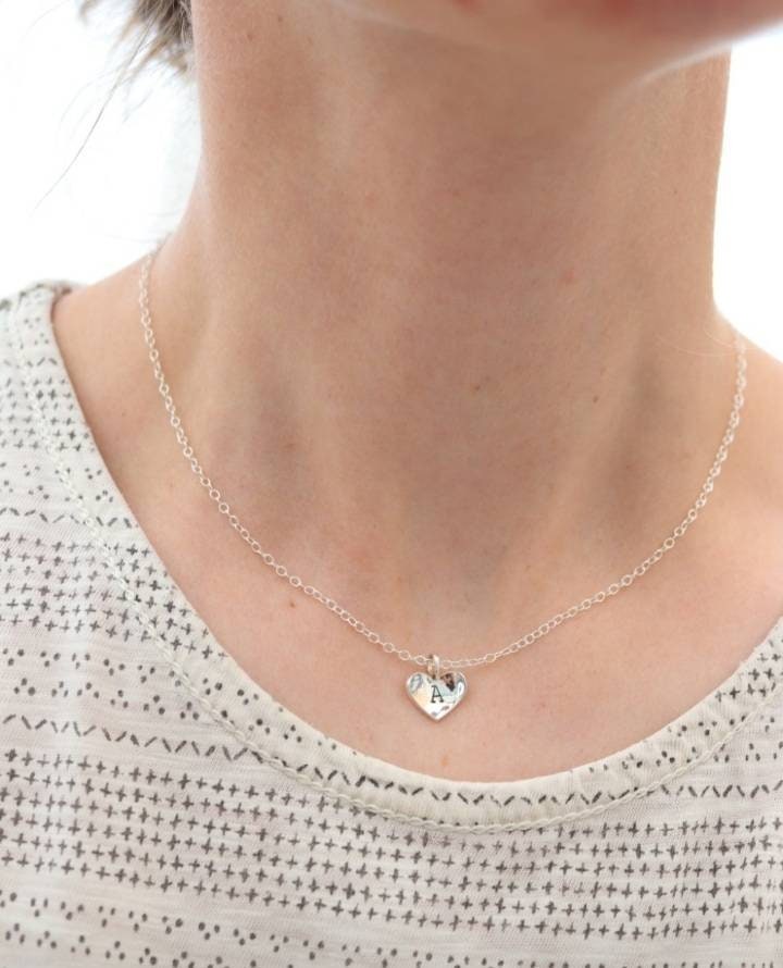 Silver Bridesmaid Necklaces / Personalised Monogram / Solid sterling silver