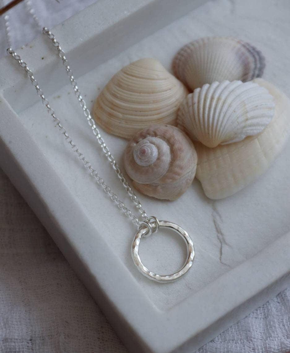 Silver Eternity Ring Necklace
