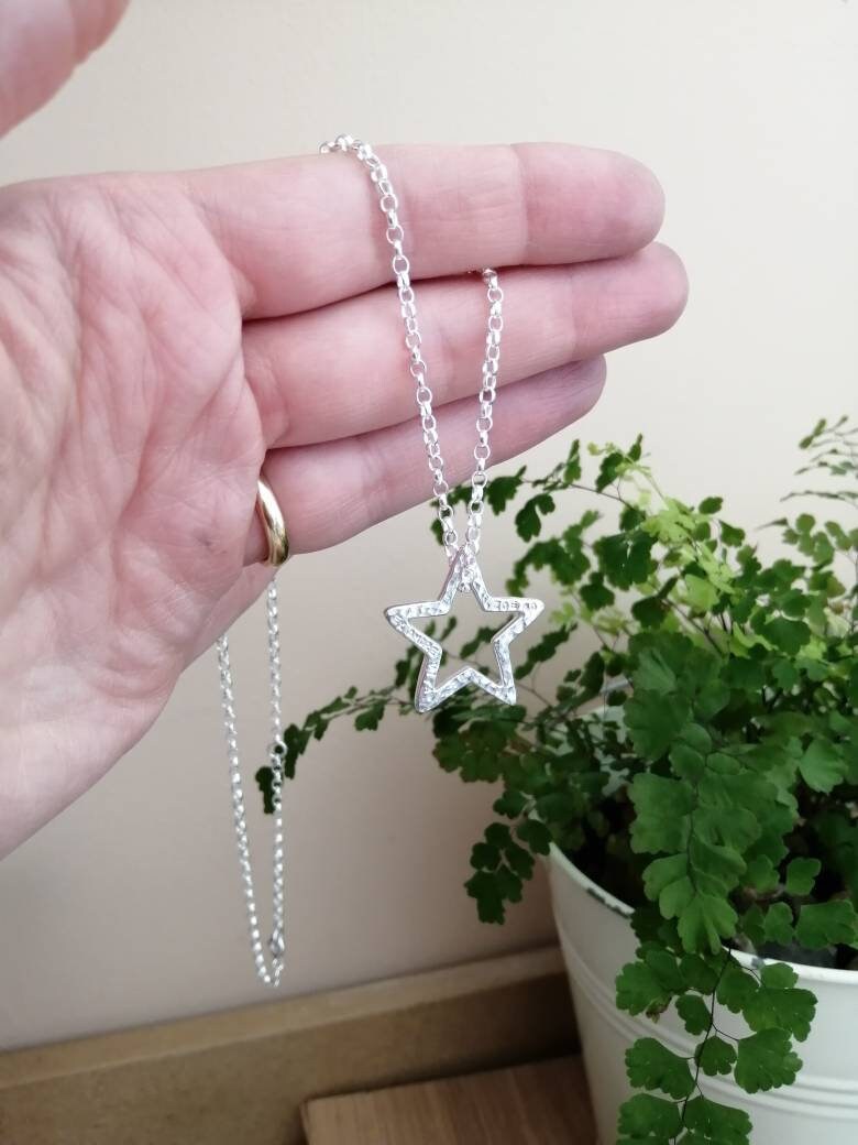 Personalised Silver Star Necklace
