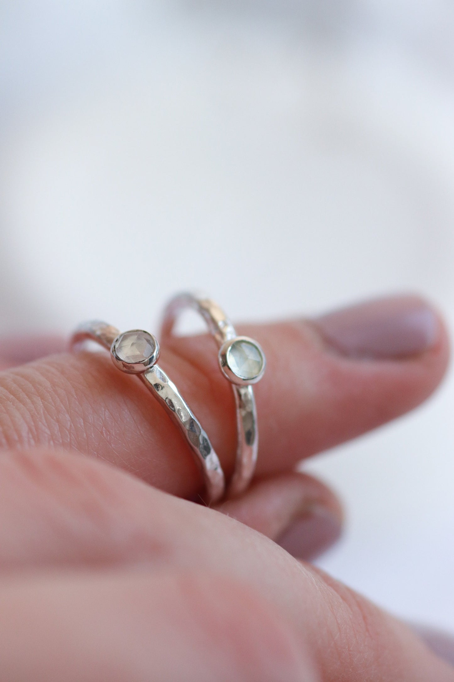 Moonstone Stacking Ring Size L