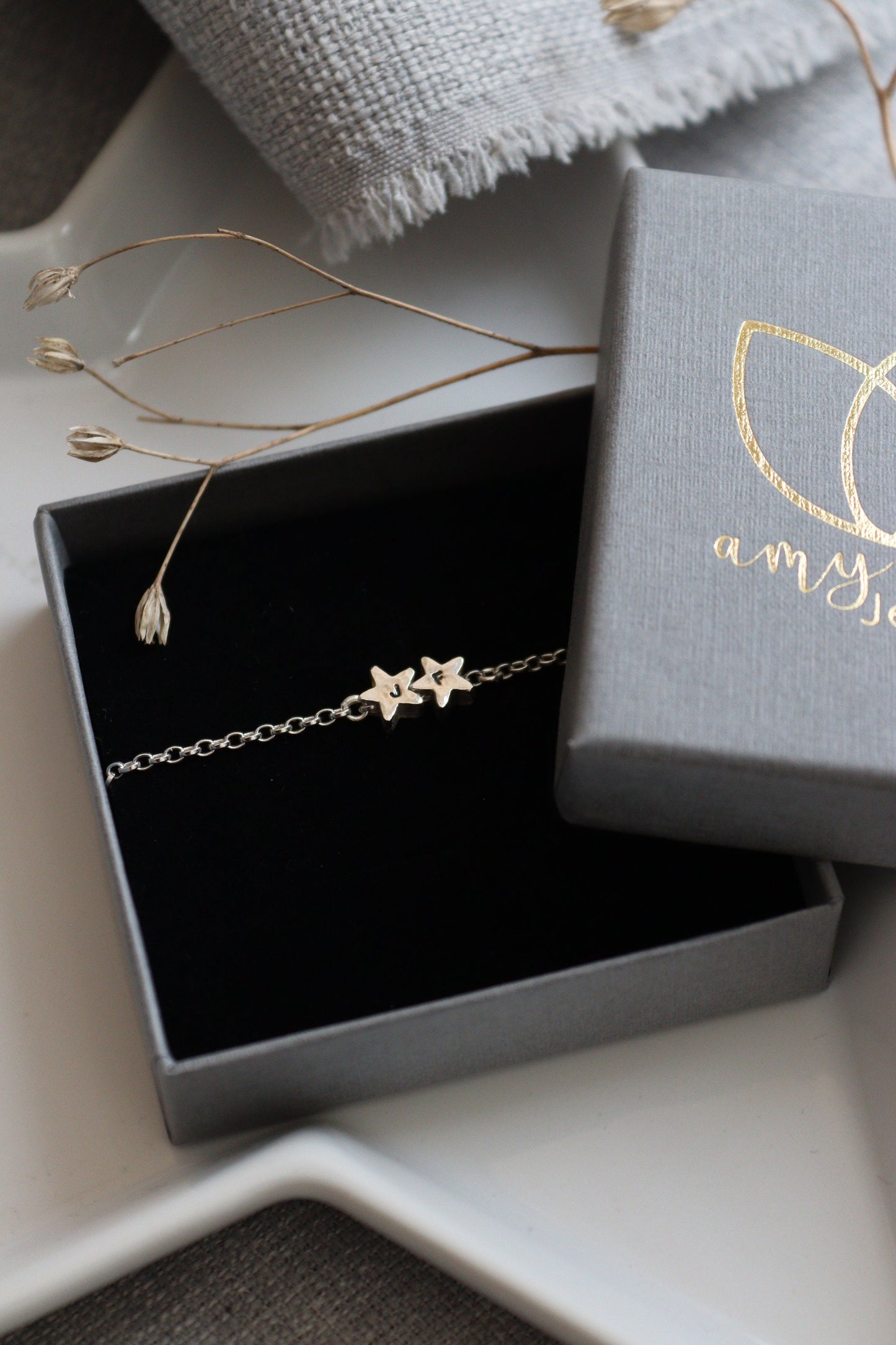 Personalised Silver Star Bracelet