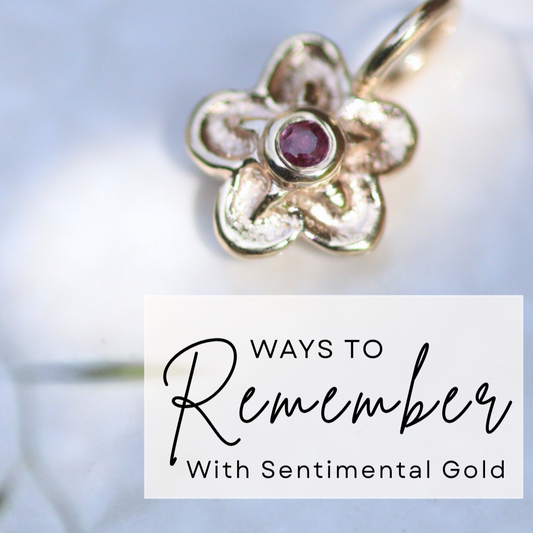 Forget-Me-Not Remembering with Sentimental Gold