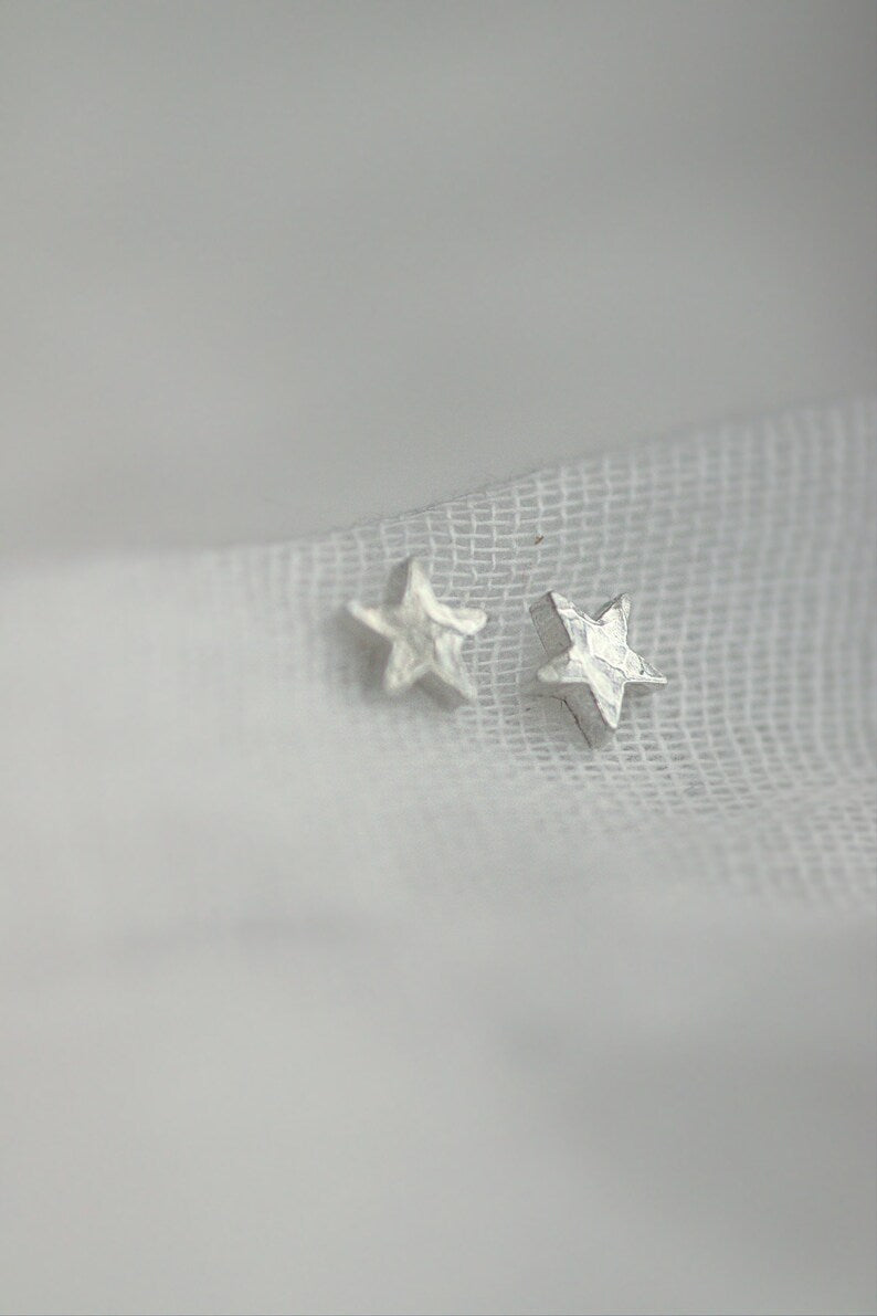 Little Silver Star Earrings