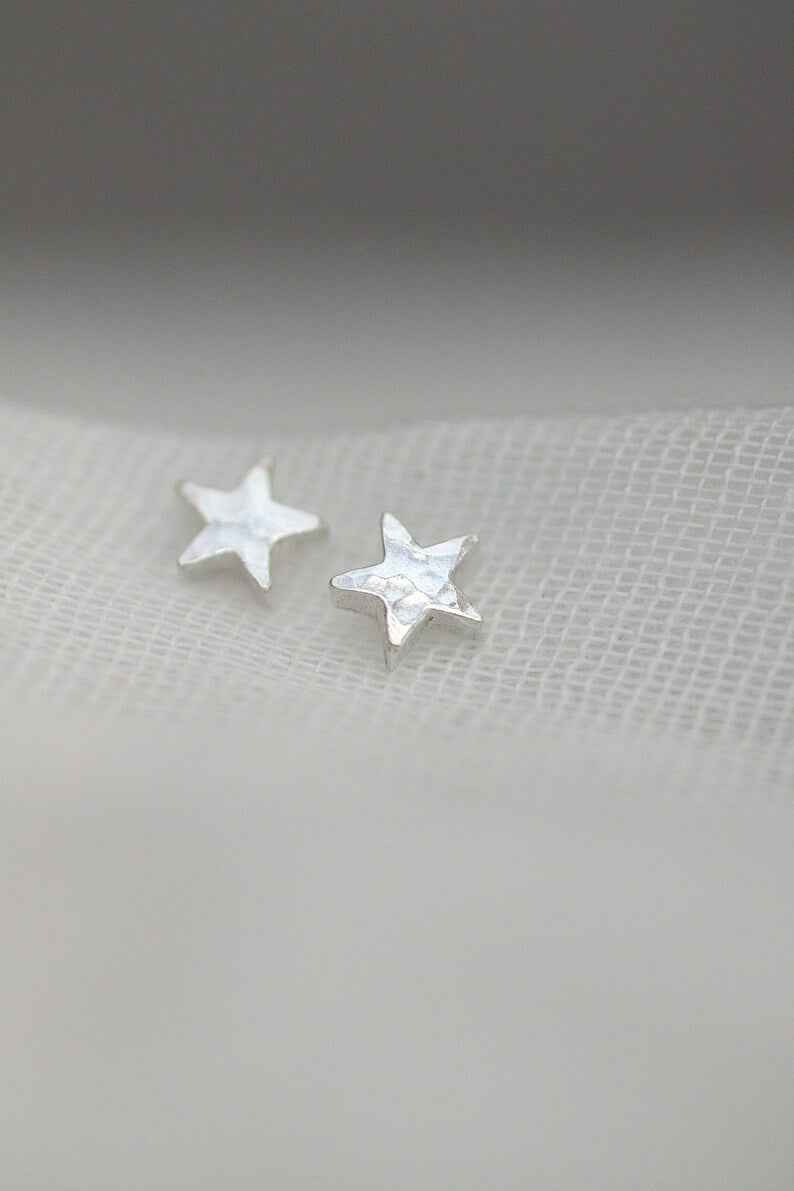 Little Silver Star Earrings