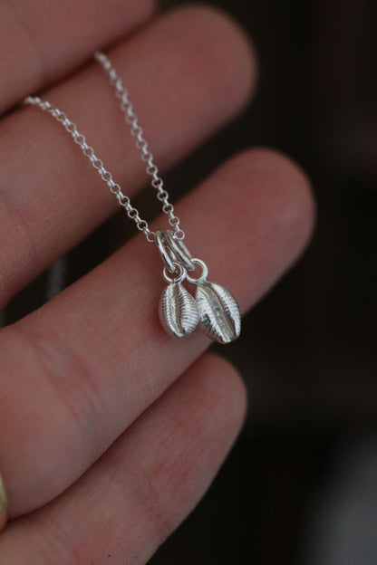 Marazion Mummy & Baby Silver Cowrie Charms