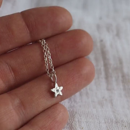 Little Silver Star Necklace - Personalised