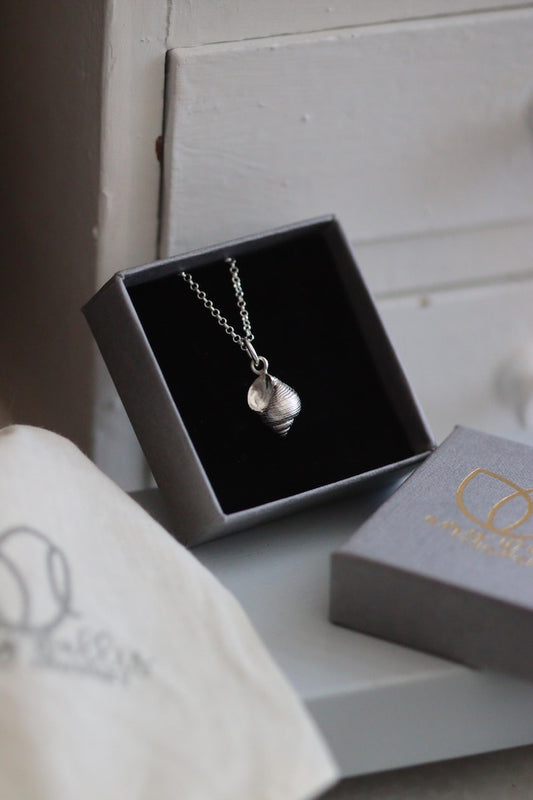 Mousehole Periwinkle Shell Silver Necklace