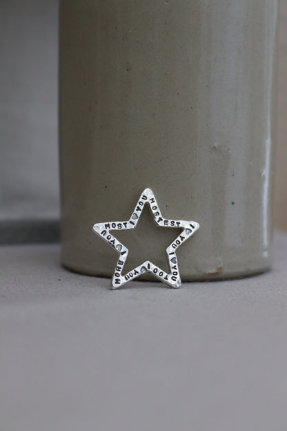 Personalised Silver Star Necklace