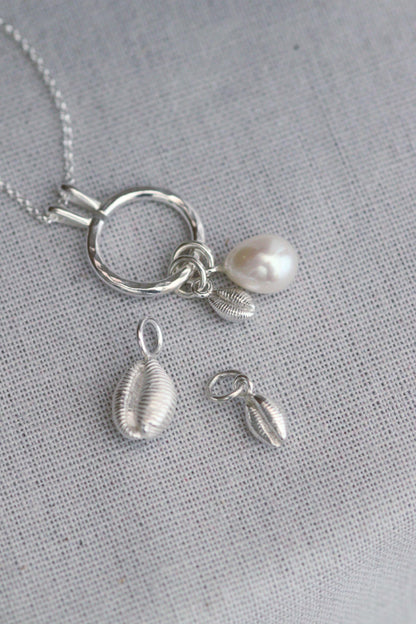 Marazion Mummy & Baby Silver Cowrie Charms