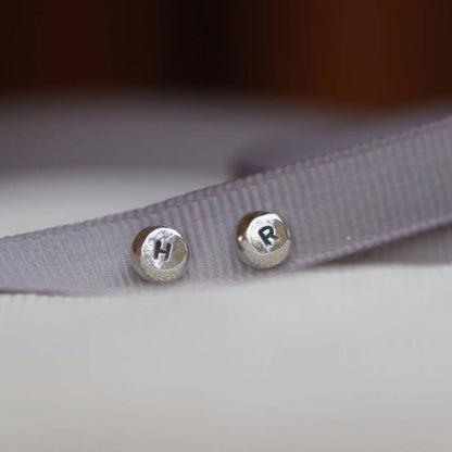 Personalised Silver Initial Studs