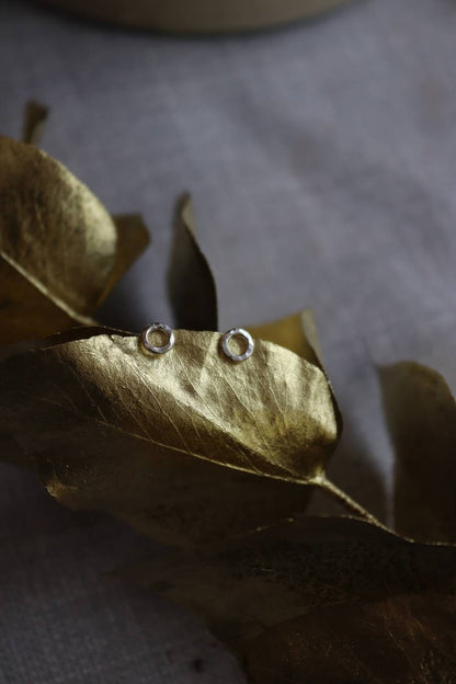 Little Circle Sterling Silver Stud Earrings