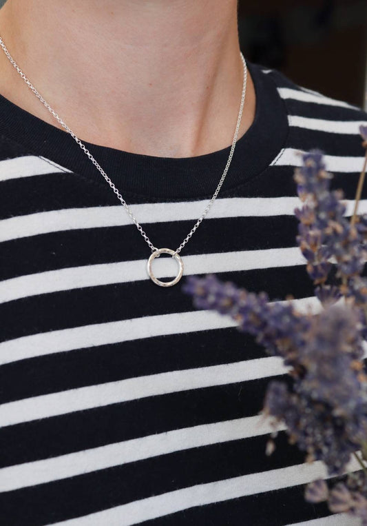 Silver Eternity Ring Necklace