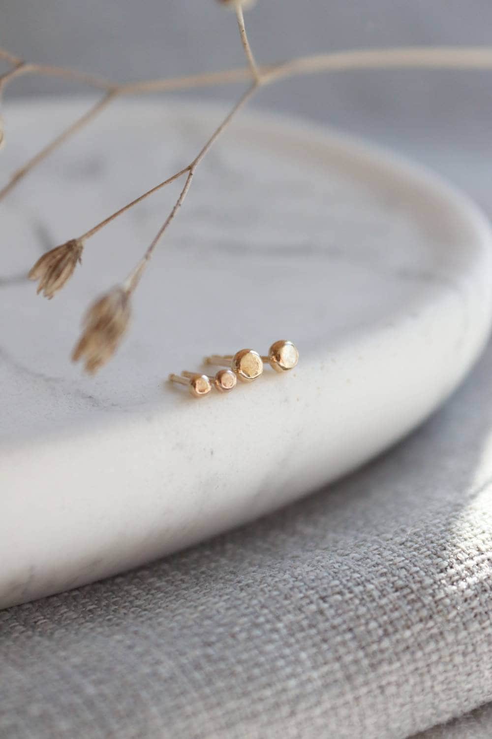 9ct Gold Tiny Dot Studs