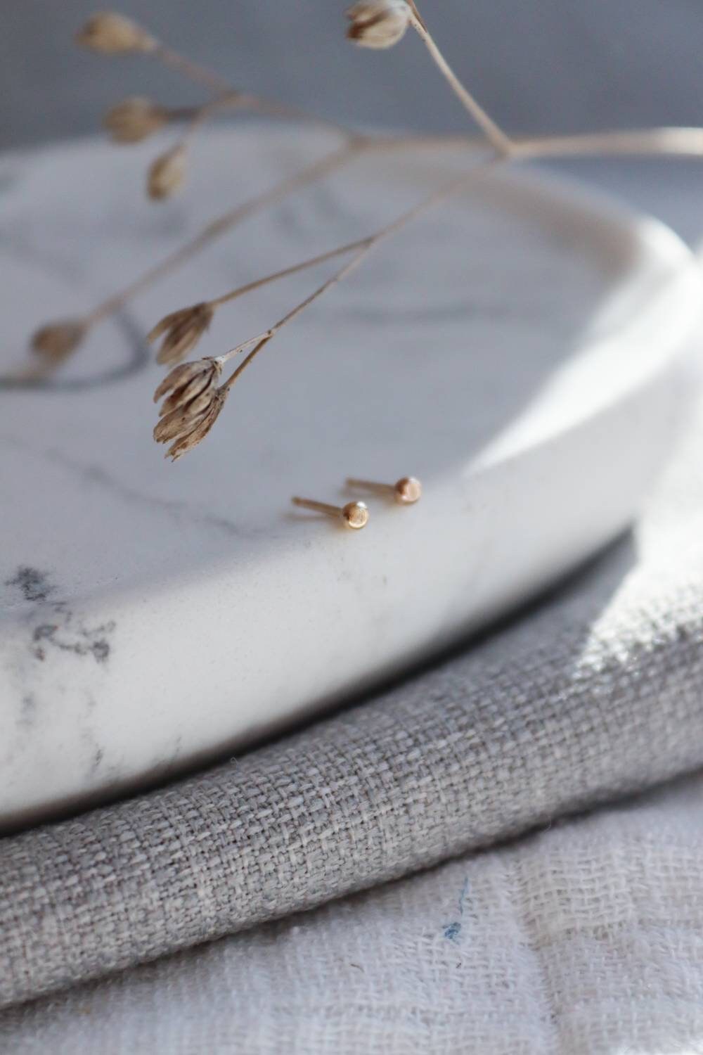 9ct Gold Tiny Dot Studs