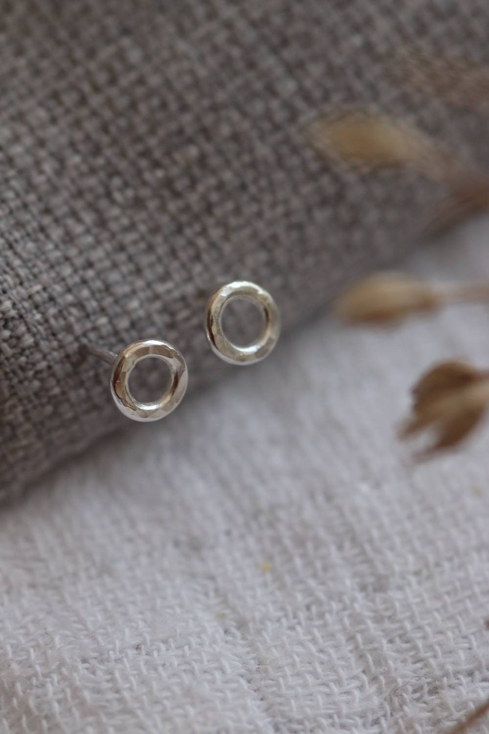 Little Circle Sterling Silver Stud Earrings