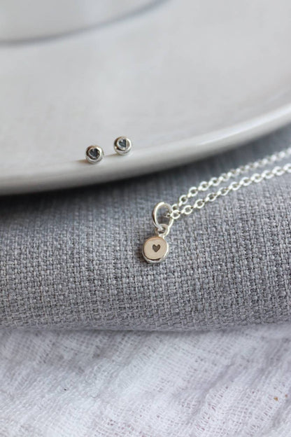 Silver Heart Charm Necklace