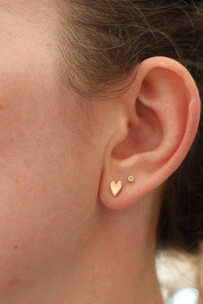 Solid Gold Little Star Earrings