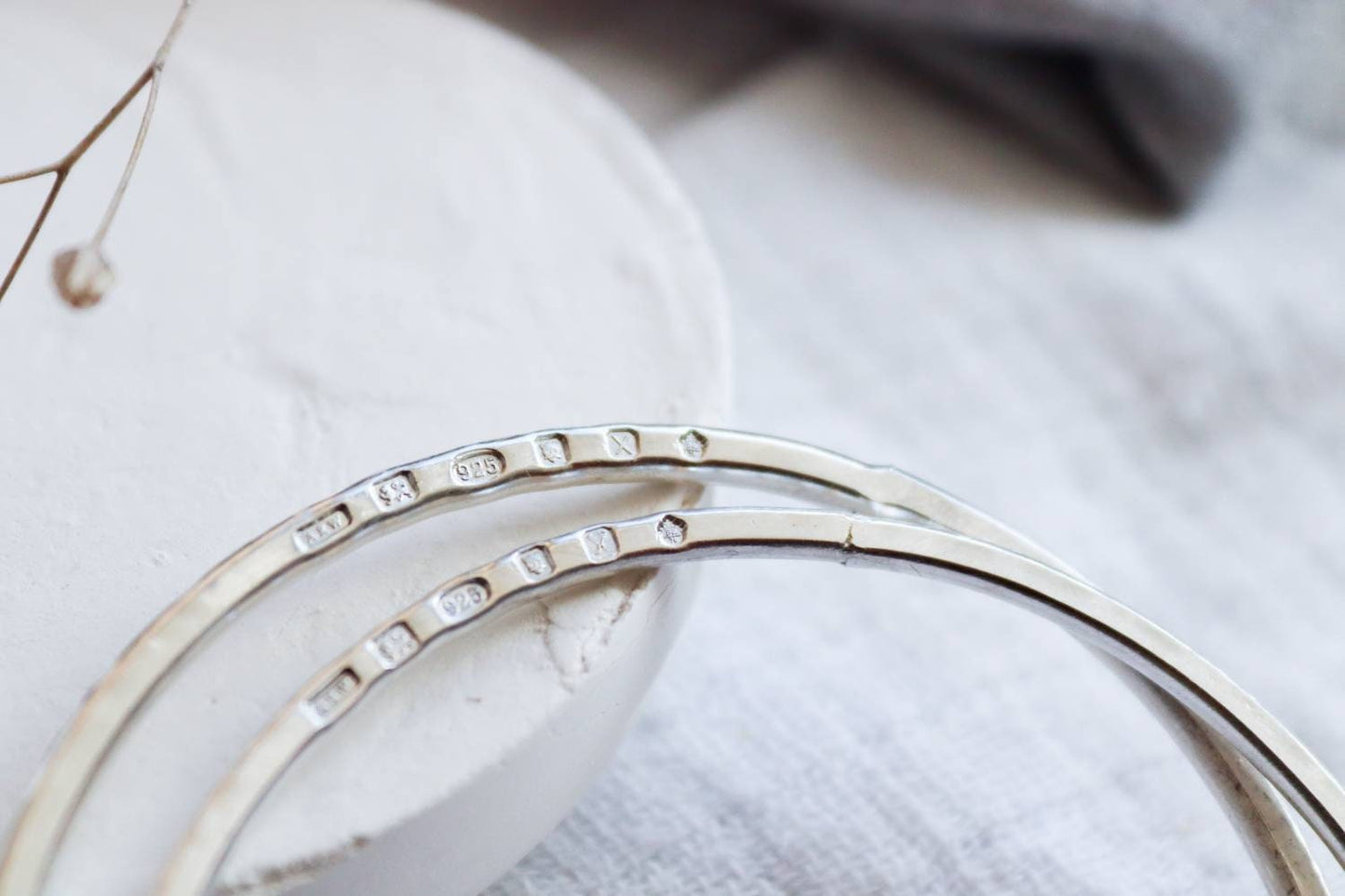 Personalised Silver Message Bangle