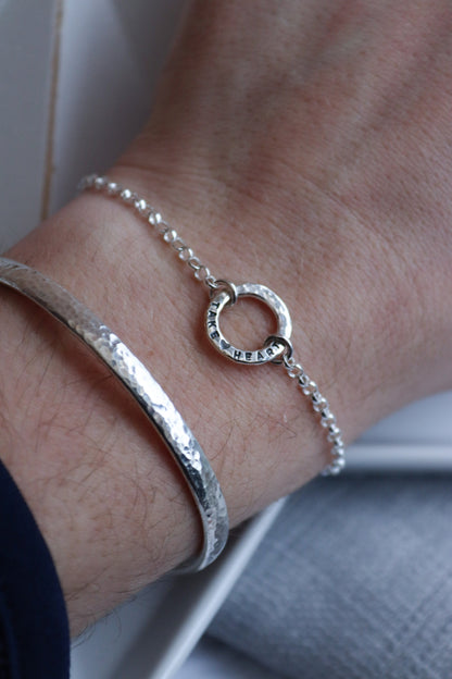 Take Heart Circle Message Bracelet