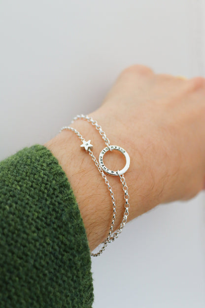 Dream Big Dreams Circle Message Bracelet