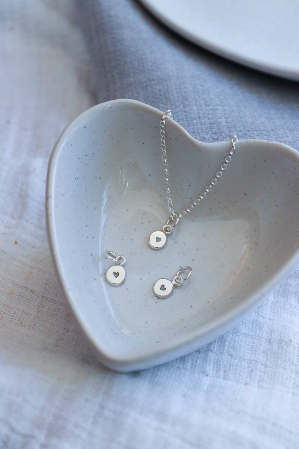 Silver Heart Charm Necklace