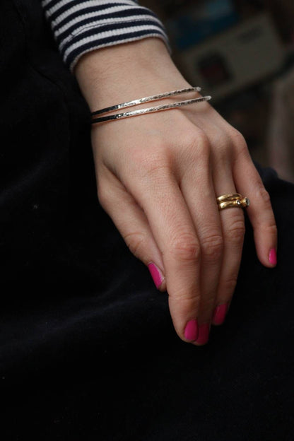 Personalised Silver Message Bangle