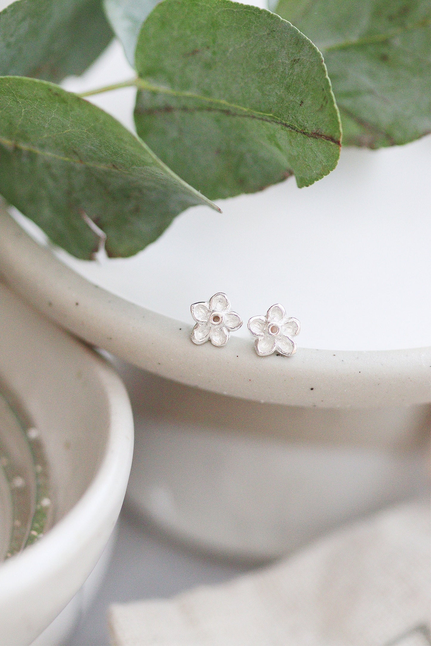 Silver Forget-Me-Not Earrings