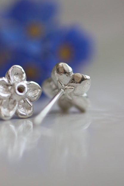 Silver Forget-Me-Not Earrings