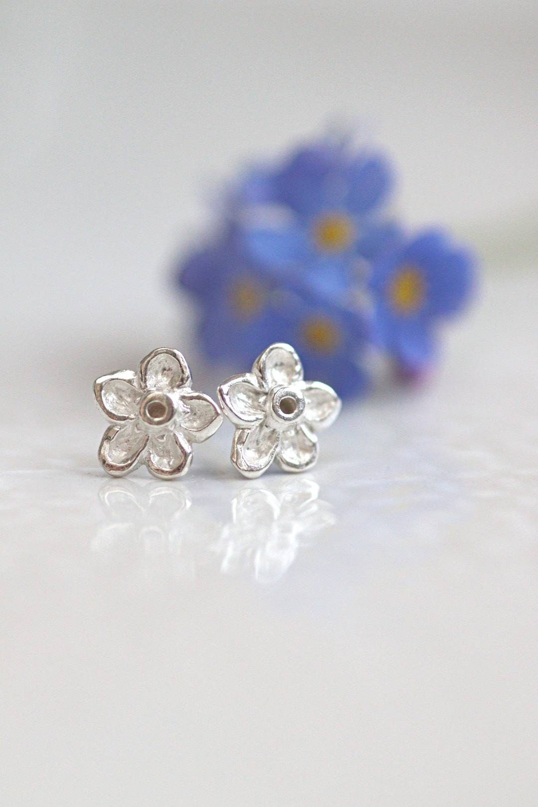 Silver Forget-Me-Not Earrings