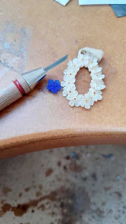 Forget-me-not Silver Necklace With Blue Sapphire